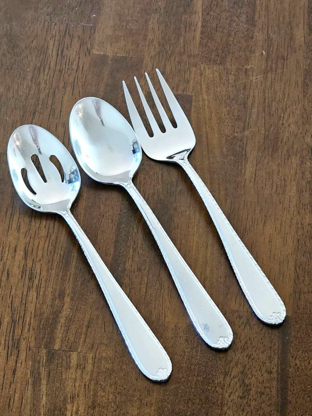 Hampton Rachelle Frost Serving Set 3pc Vintage Stainless Hostess Utensils